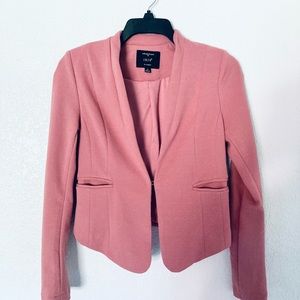 Iris Brick Texture Cropped Blazer (Rose)